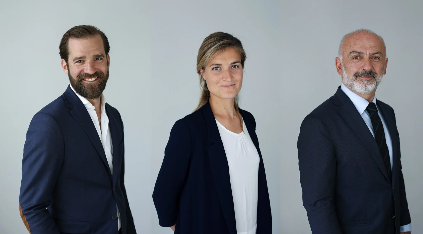 Consistent series of three BNP Paribas corporate portraits